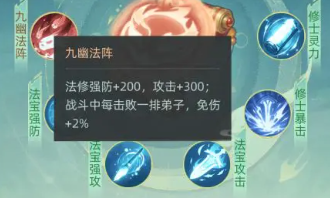 我的仙门法修阵法推荐 我的仙门法修阵法哪些好